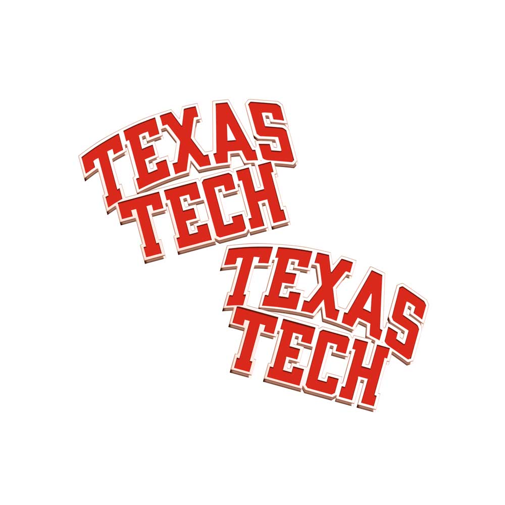 Texas Tech Color Enamel Block Cuff Links