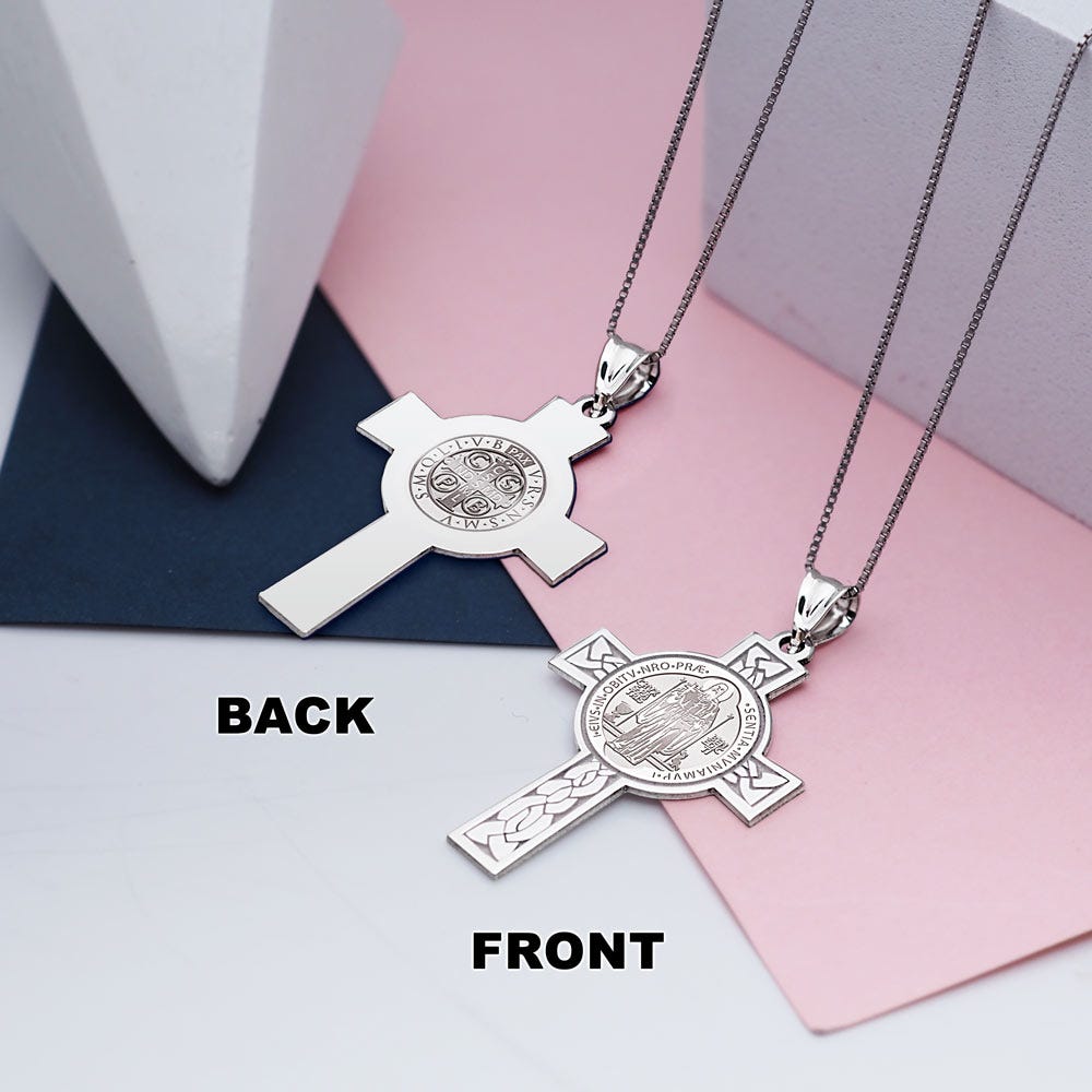 Saint Benedict Jubilee DoubleSided Cross Religious Medal  "EXCLUSIVE"