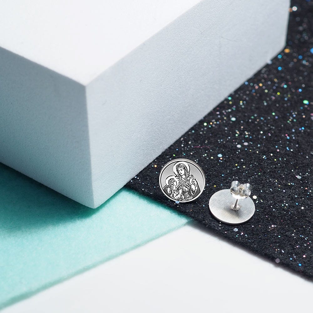 Pair of Saint Anne Stud Earrings