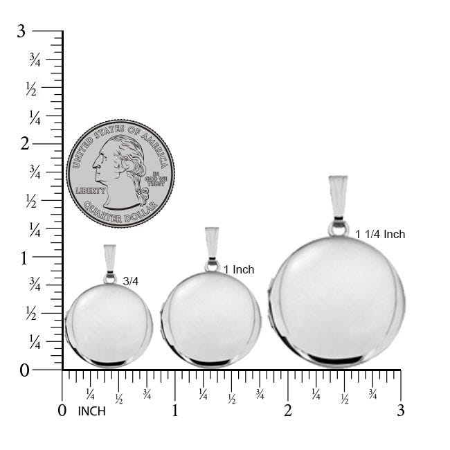 Sterling Silver Round Photo Locket