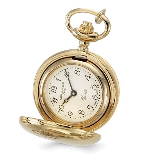 Charles Hubert Women's Gold Tone Polished Necklace Watch