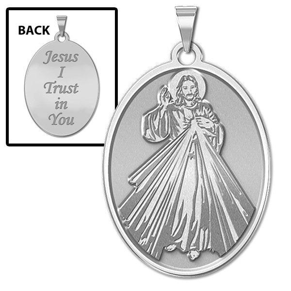 Divine Mercy Double Sided Oval Religious Medal "EXCLUSIVE"