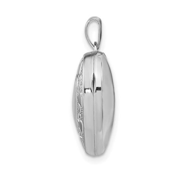 Sterling Silver Floral Embossed Photo Locket