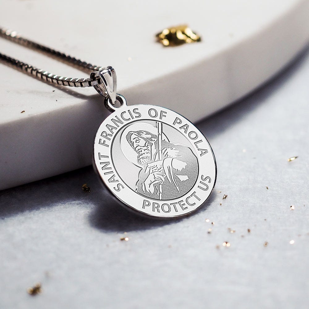 Saint Francis of Paola DoubleSided Navy Medal "EXCLUSIVE"