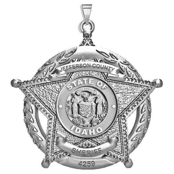 Personalized 5-Point Star Idaho Sheriff Badge with Rank & Dept.