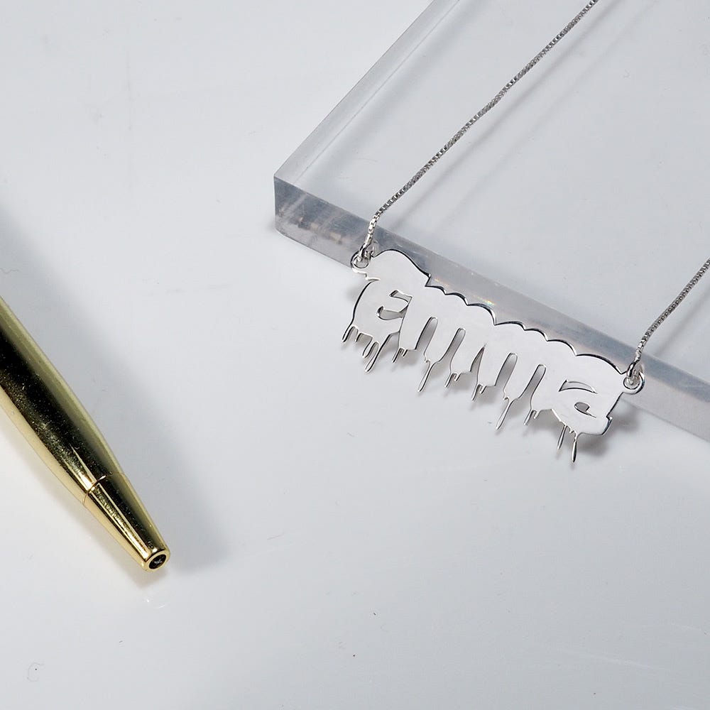 Custom Drip Bubble Nameplate