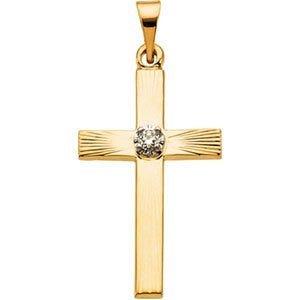 CROSS PENDANT W/DIAMOND