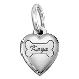 Dog Bone Heart Picture Locket