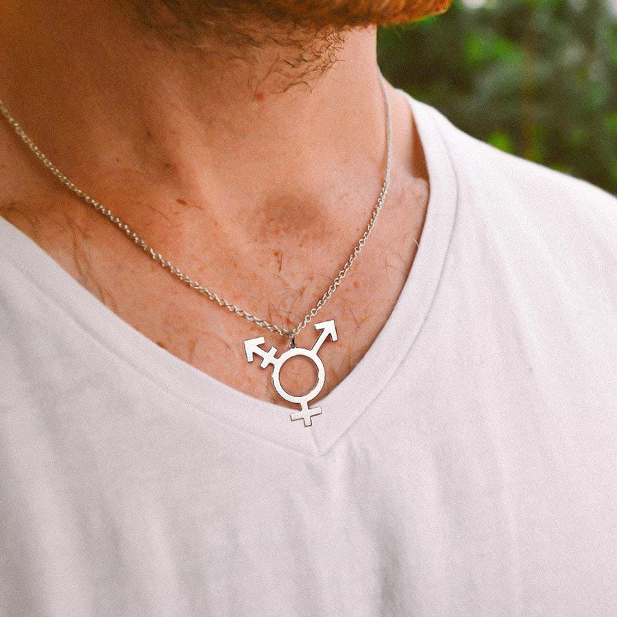 Custom Transgender Enamel &/or High Polished Necklace