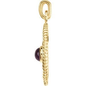 GENUINE AMETHYST MALTESE ROPE CROSS