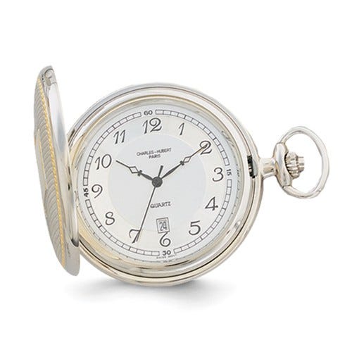 Charles Hubert Photo Two Tone Crest Pocket Watch