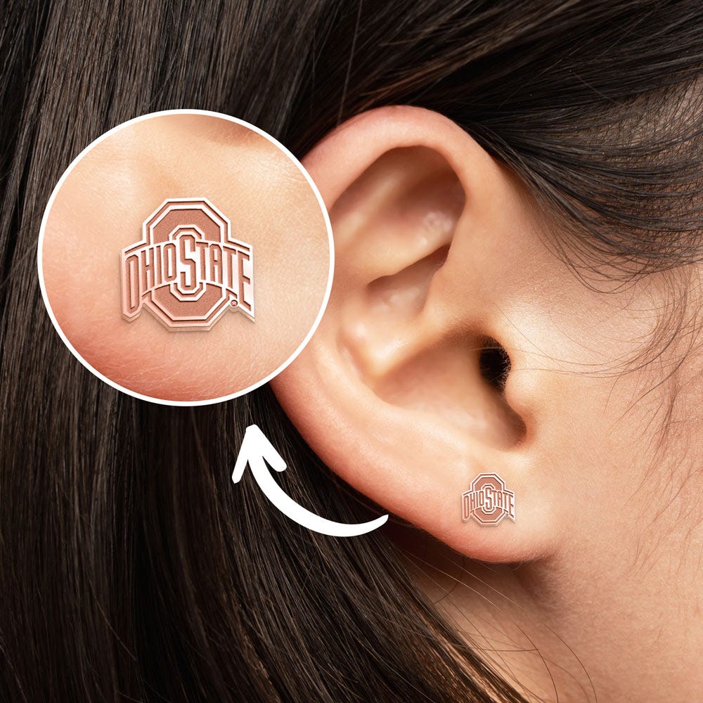 Pair Of Ohio State Logo Earrings