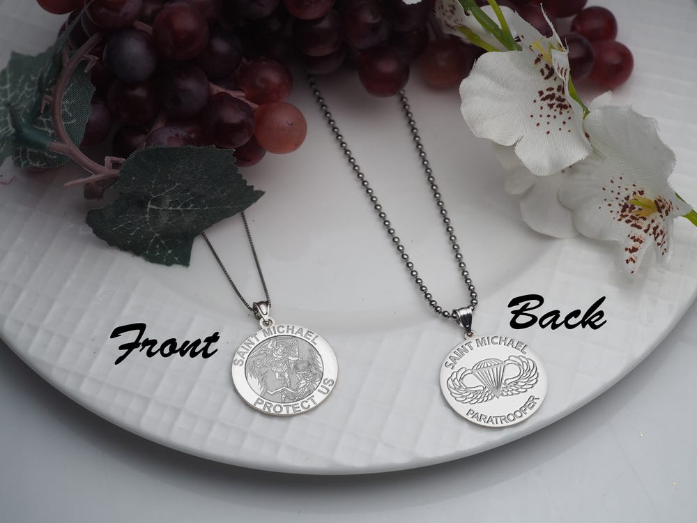 Saint Michael Double Sided Paratrooper Medal