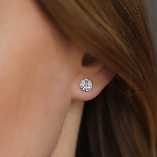 Pair of Saint Lazarus Stud Earrings