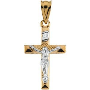 TWO TONE CRUCIFIX PENDANT
