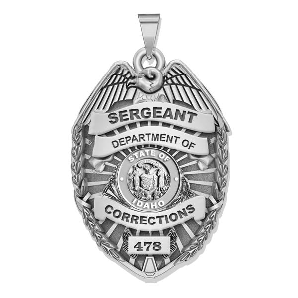 Personalized Idaho Corrections Badge with Your Rank, Number & Department