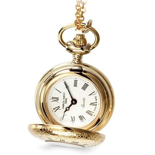Charles Hubert Women's Gold Tone Necklace Watch