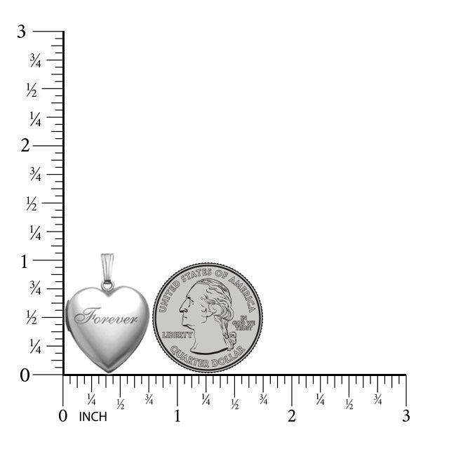 Sterling Silver Forever Heart Photo Locket