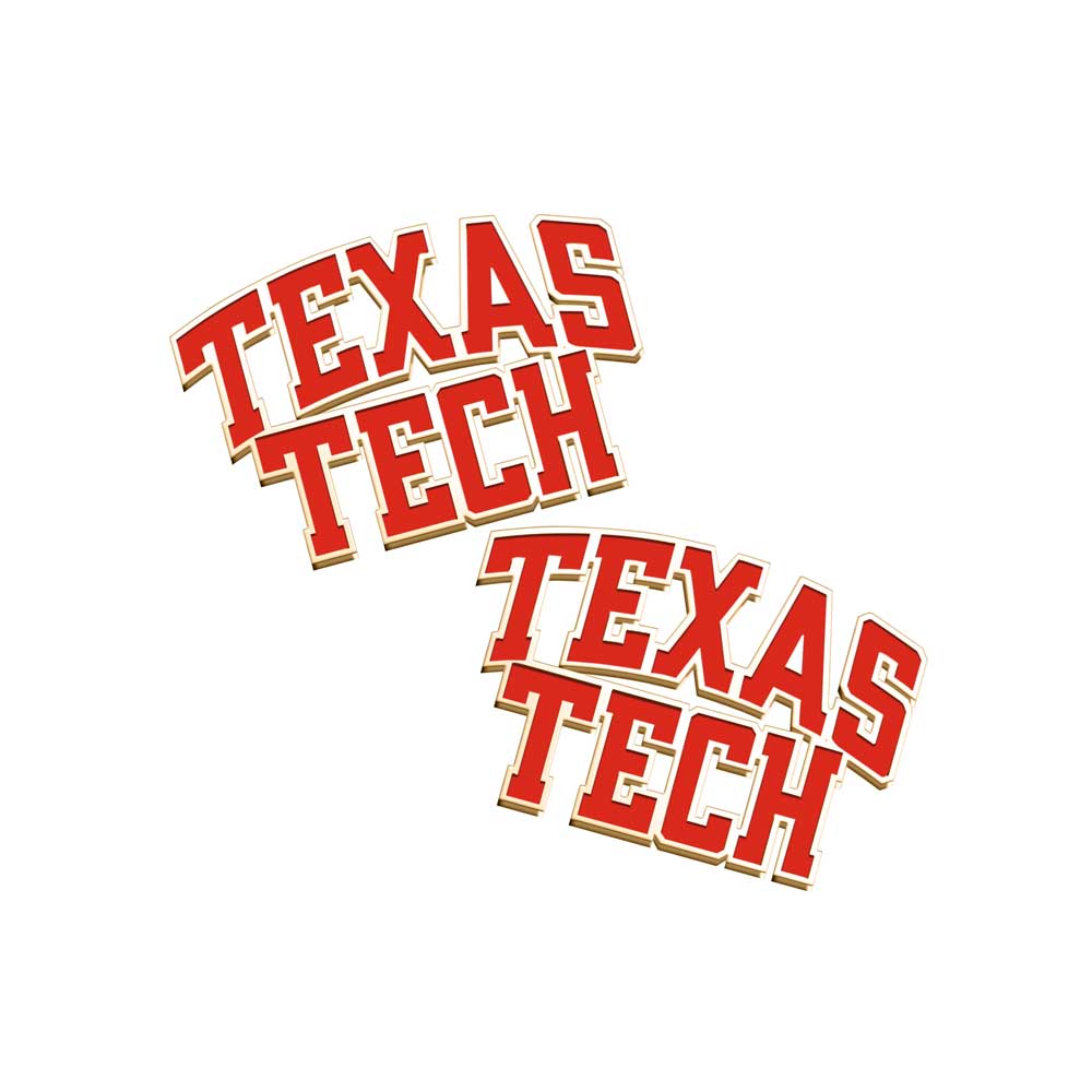 Texas Tech Color Enamel Block Cuff Links