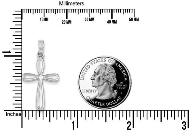 Sterling Silver Polished Cross Pendant