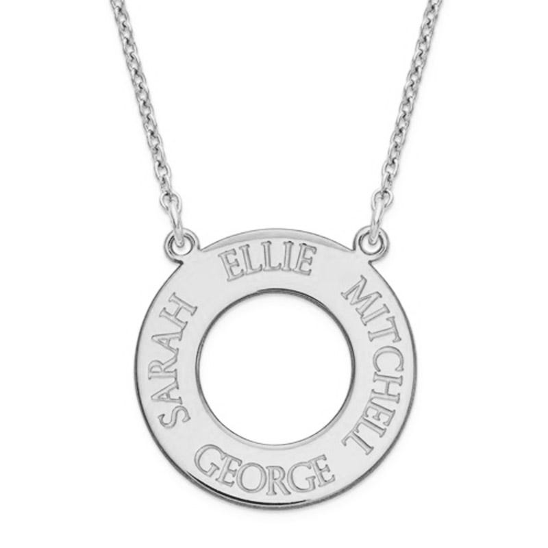Personalized Mother's Disc with up to 4 Names & Chain Included