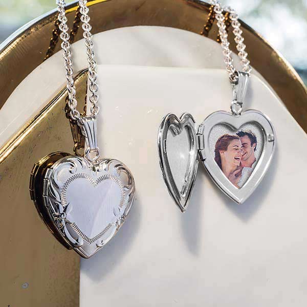 Sterling Silver Heart Photo Locket