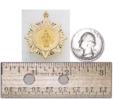 14K Yellow Gold Miraculous Medal
