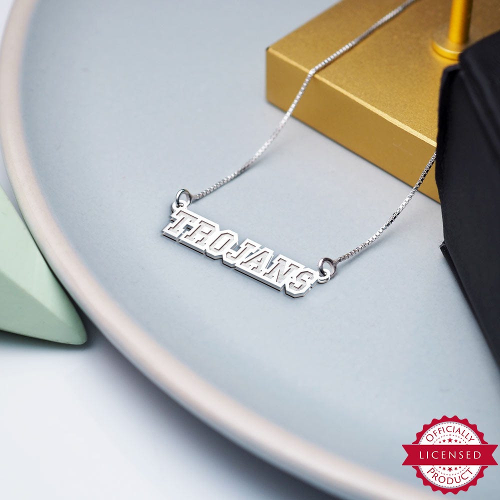 USC Block Trojan Necklace