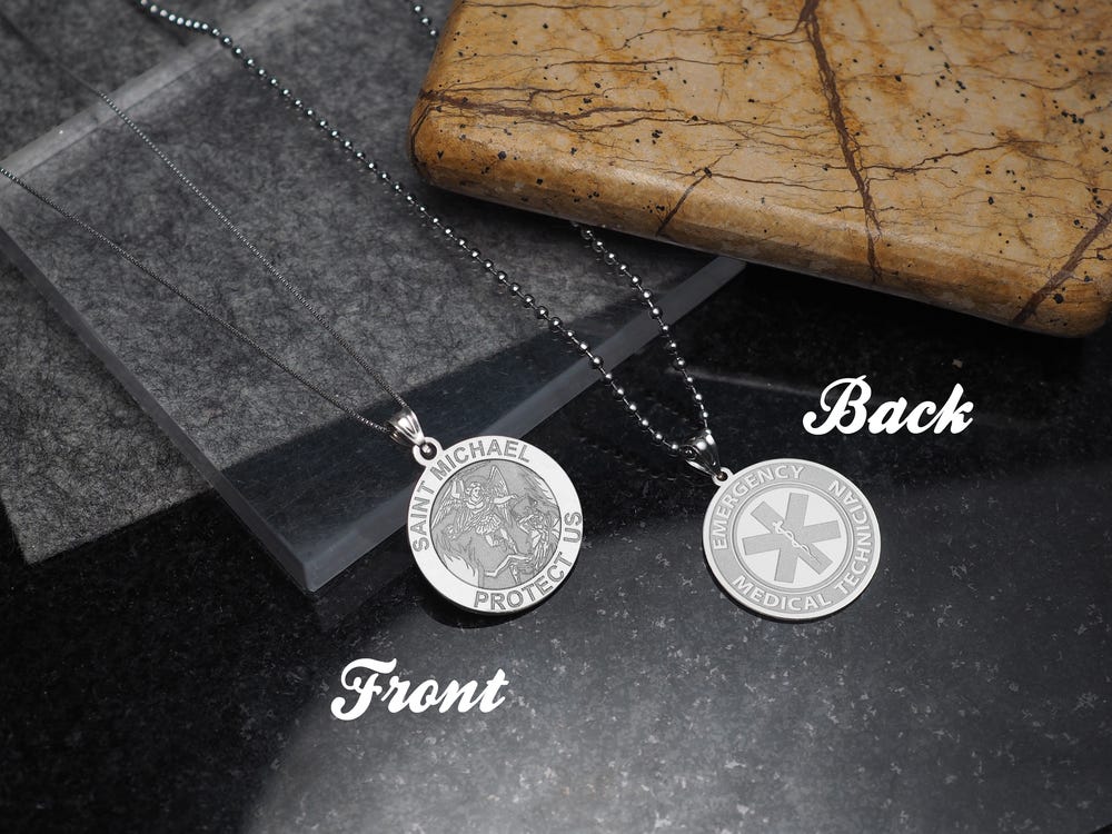 Saint Michael Double Sided EMT Medal