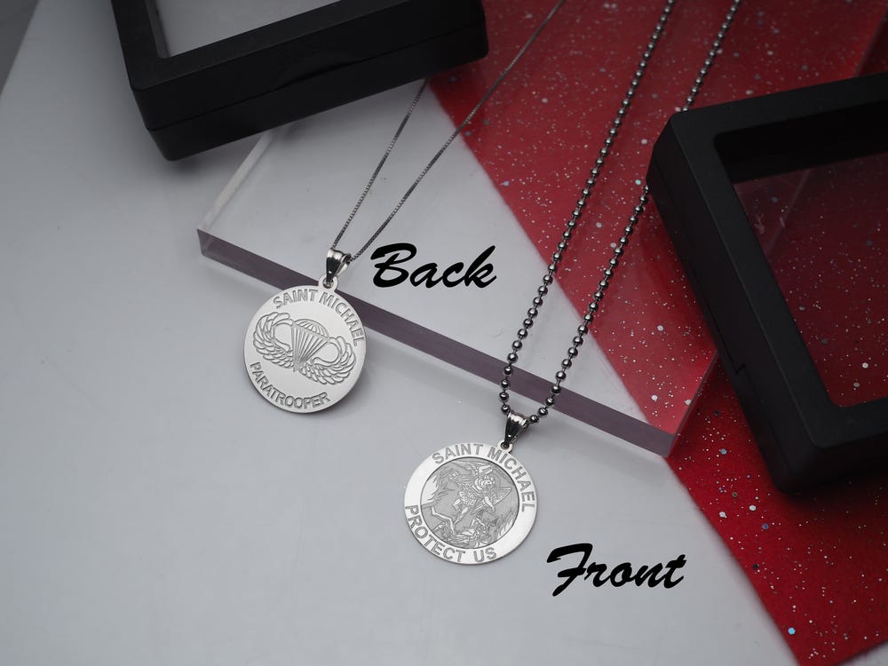 Saint Michael Double Sided Paratrooper Medal