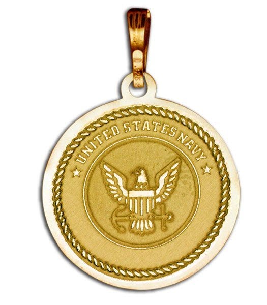 Saint Joan of Arc Doubledside NAVY Religious Medal "EXCLUSIVE"
