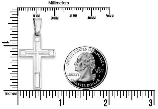 Sterling Silver Polished Cross Pendant
