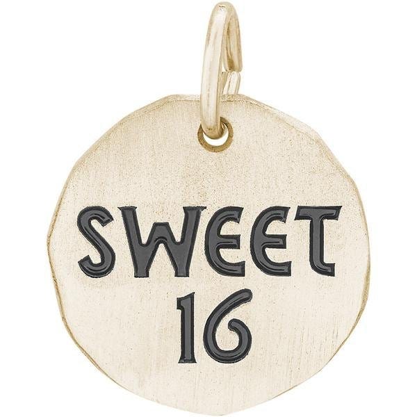 SWEET 16 CHARM TAG ENGRAVABLE