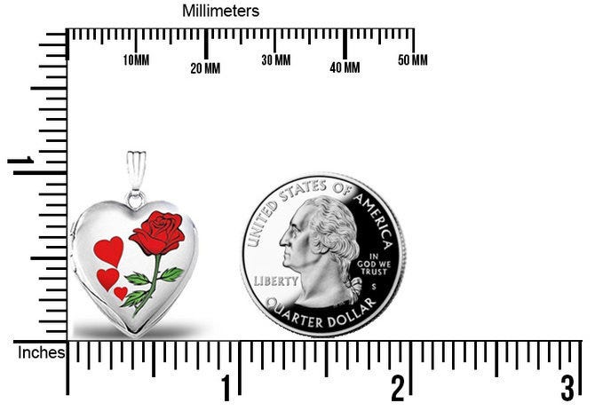 Sterling Silver Valentine Heart Photo Locket