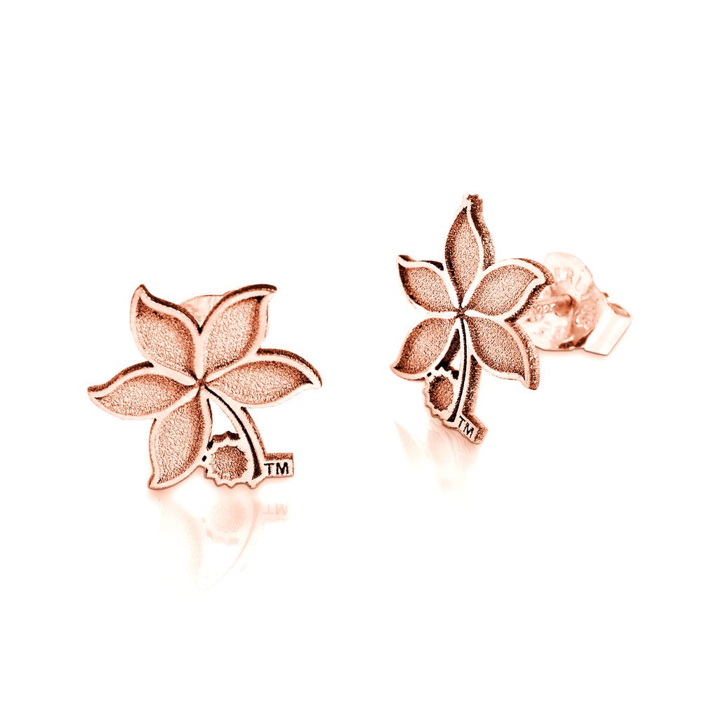 Pair Of Ohio State Logo Leaf Earrings