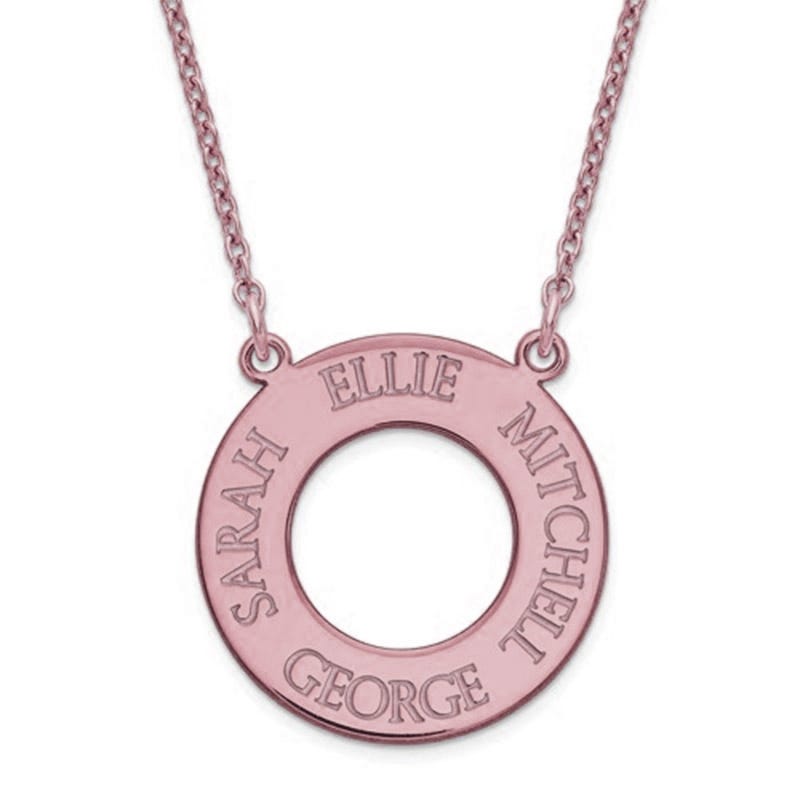 Personalized Mother's Disc with up to 4 Names & Chain Included
