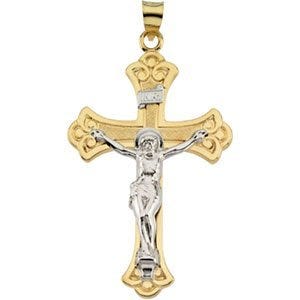 TWO TONE CRUCIFIX PENDANT