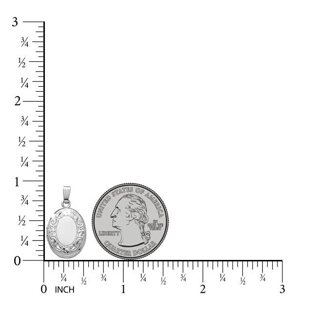Sterling Silver Oval Small Photo Locket
