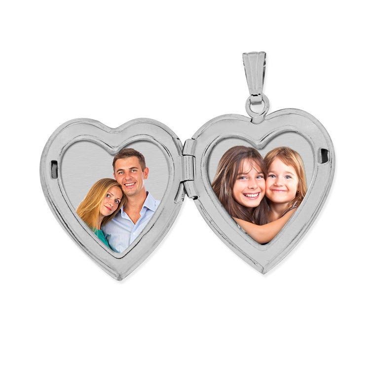 Sterling Silver  "Celtic Cross With Rose"  Heart Locket