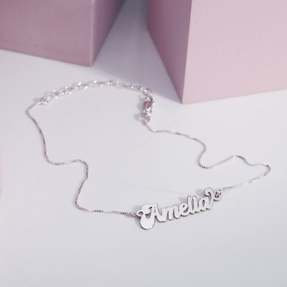 Exclusive Personalized Name Anklet / Ankle Bracelet- Adjustable Size