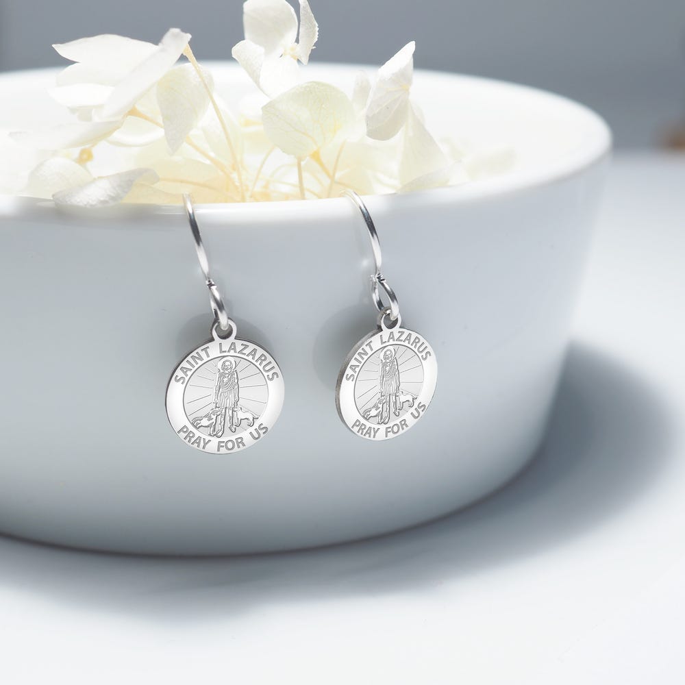 Saint Lazarus Religious Earrings "EXCLUSIVE"