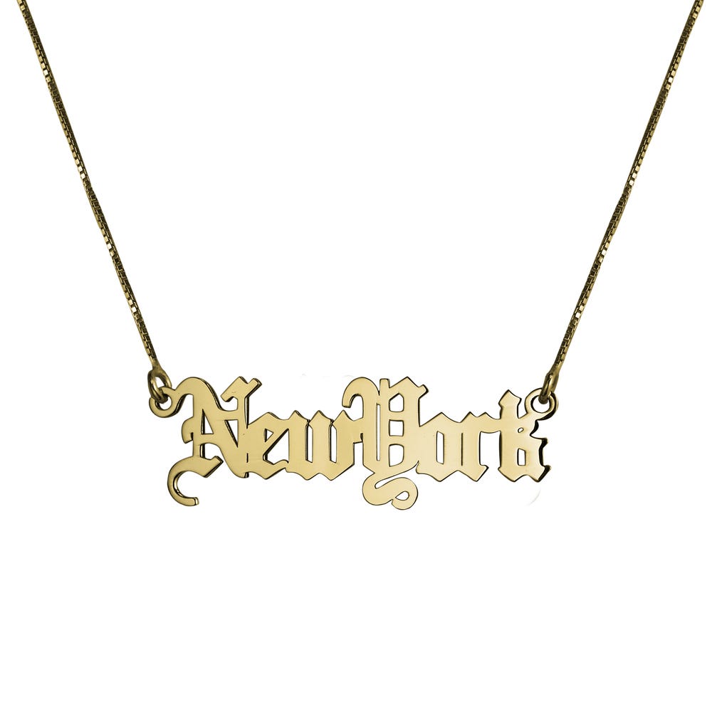 State Name Nameplate Necklace