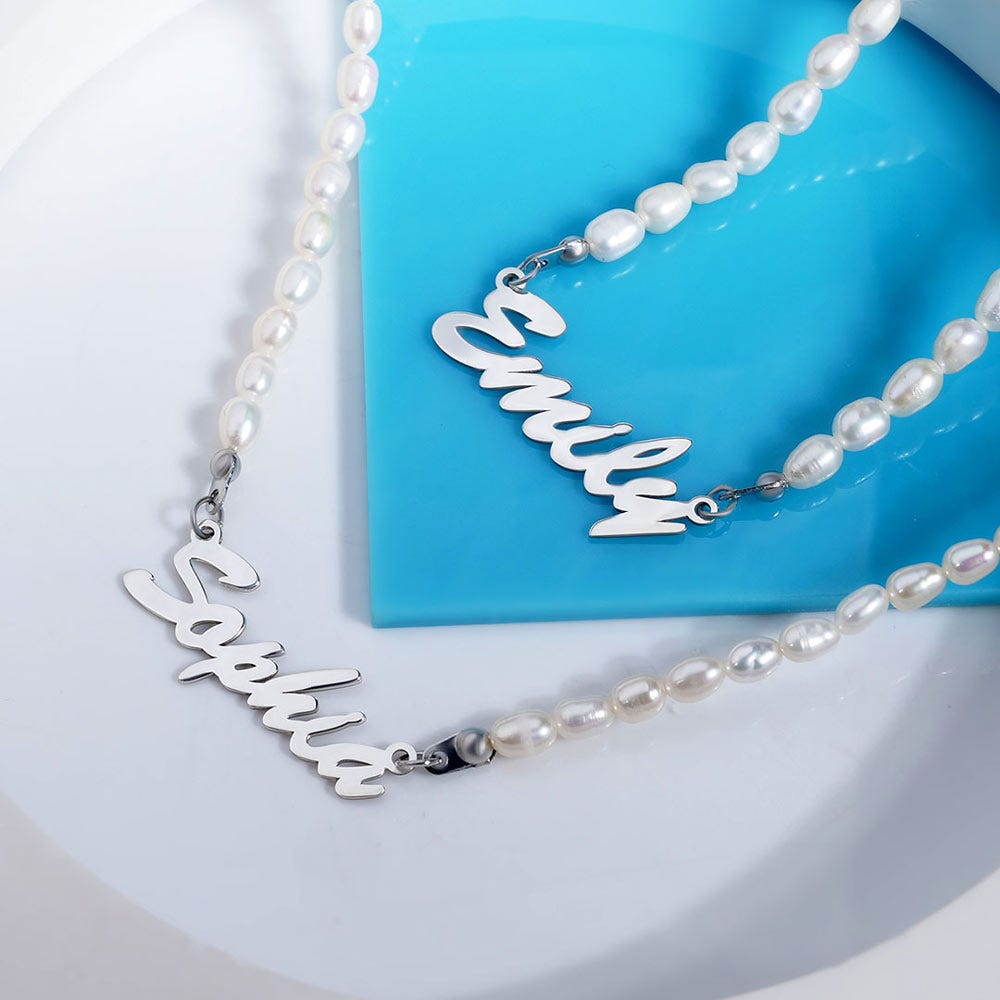 Personalized & Exclusive Pearl Name Necklace