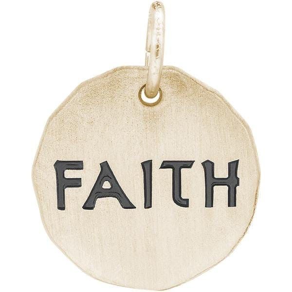 FAITH CHARM TAG ENGRAVABLE