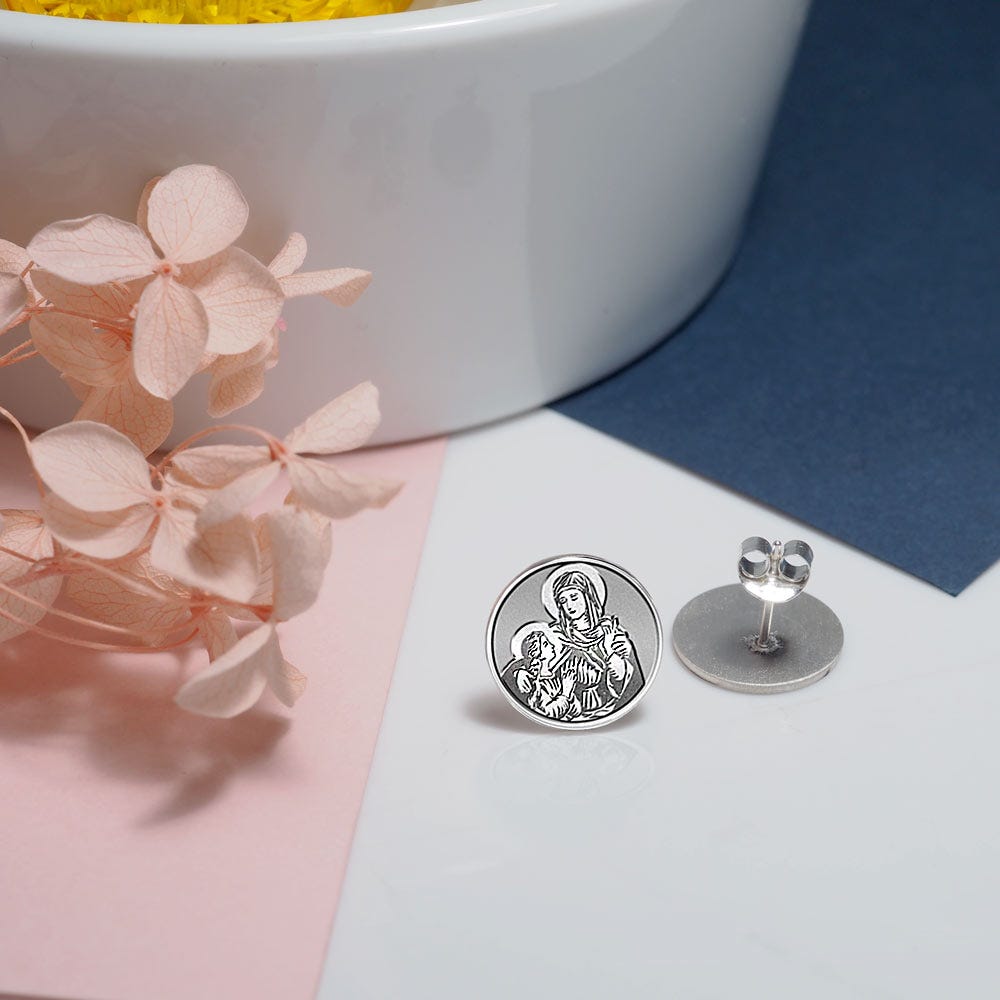 Pair of Saint Anne Stud Earrings