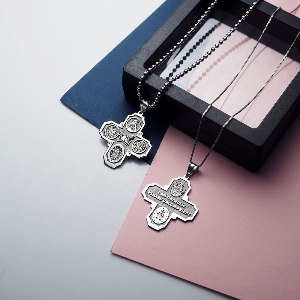 4 Way Cross Religious Medal  "EXCLUSIVE"