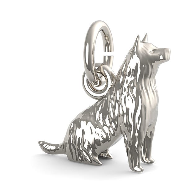 Sitting Terrier Dog Charm