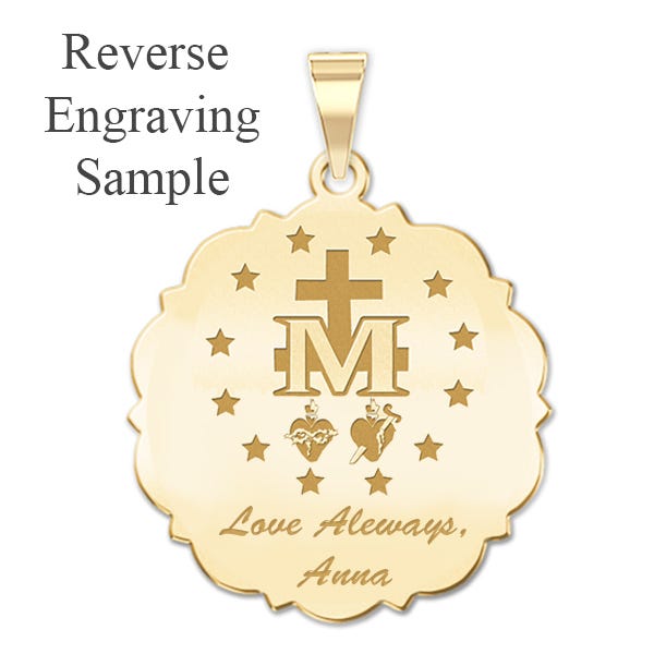 Miraculous Medal Scalloped Round "EXCLUSIVE"