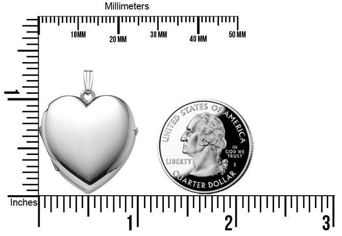 Sterling Silver Heart Four Photo Locket