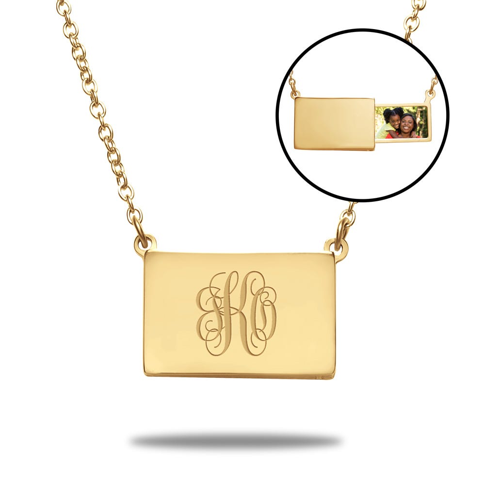 Stainless Steel Slide Out Keepsake Locket